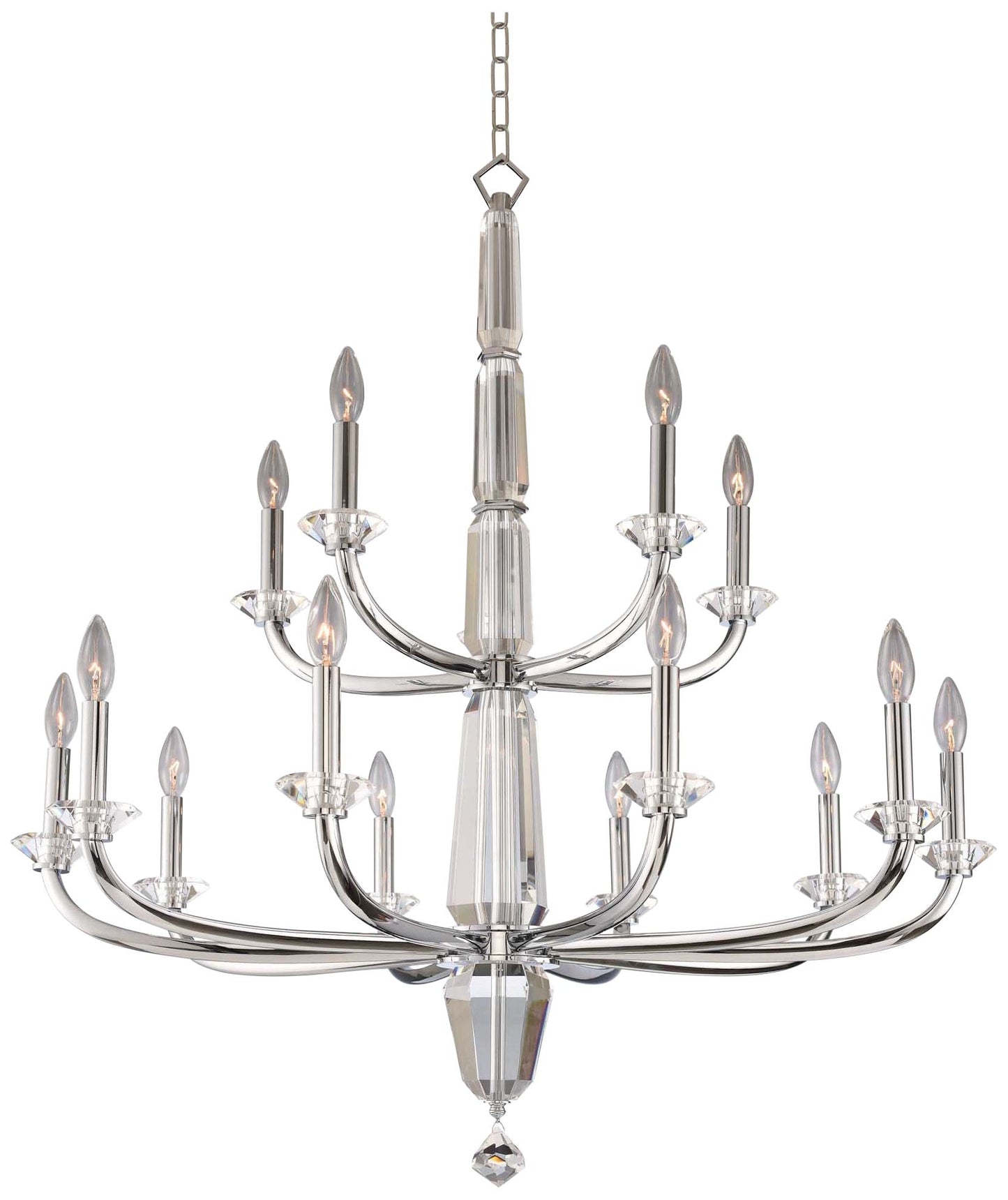 Allegri Palermo 40" Wide Chrome 15-Light Chandelier