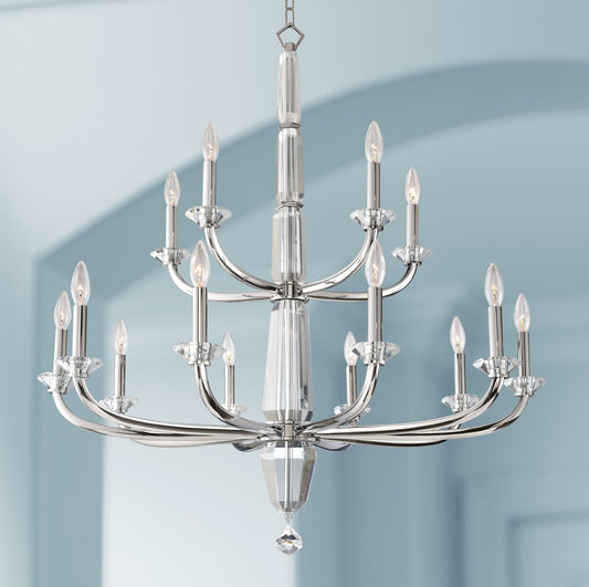 Allegri Palermo 40" Wide Chrome 15-Light Chandelier