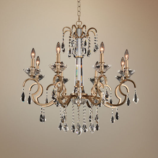 Allegri Valencia 32" Wide Champagne Gold 8-Light Chandelier