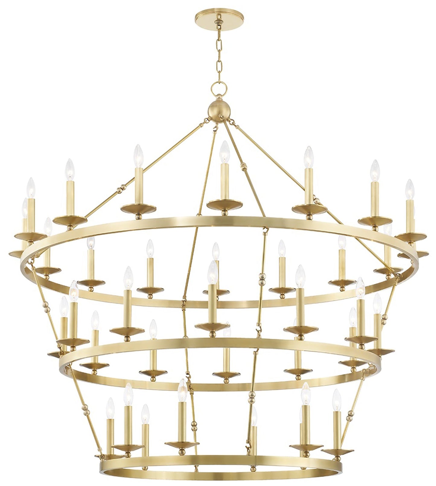 Allendale 36 Light Chandelier Aged Brass