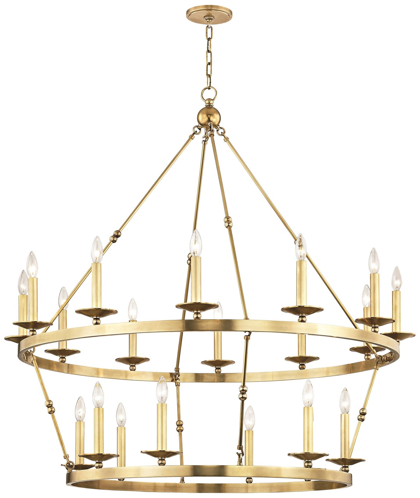 Allendale 46 3/4" Wide Aged Brass 20-Light Chandelier