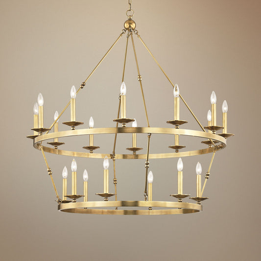 Allendale 46 3/4" Wide Aged Brass 20-Light Chandelier