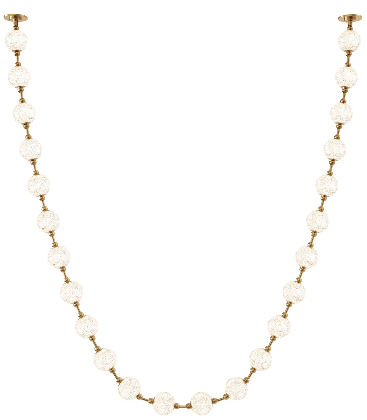 Alora Akoya LED 24 Head Natural Brass Pendant