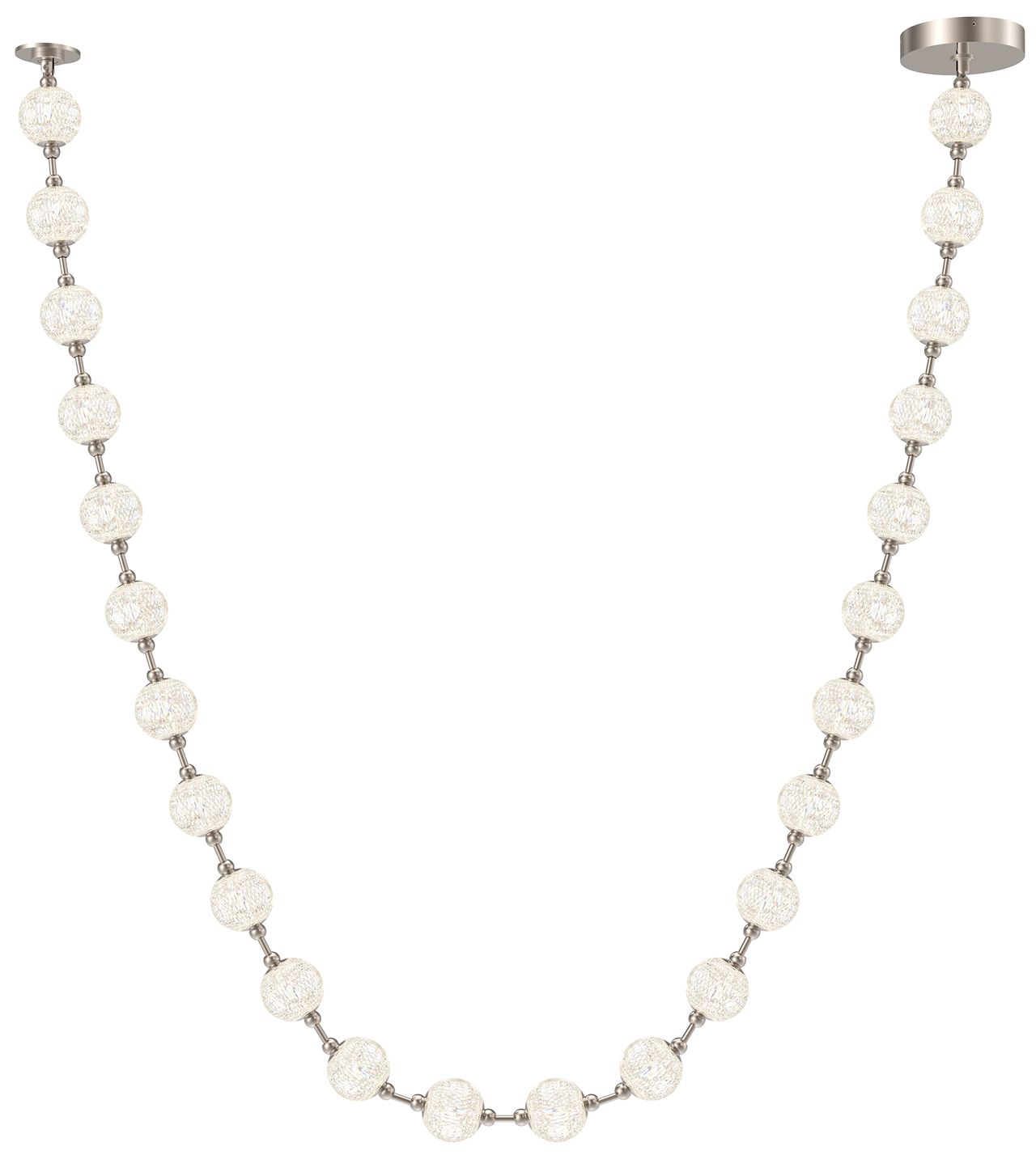 Alora Akoya LED 24 Head Polished Nickel Pendant