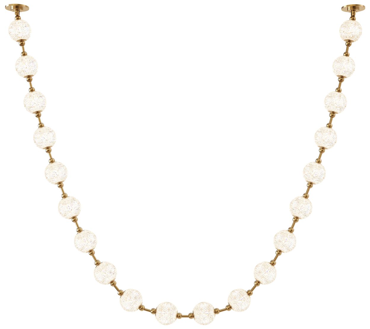 Alora Marni LED 20 Head Natural Brass Pendant