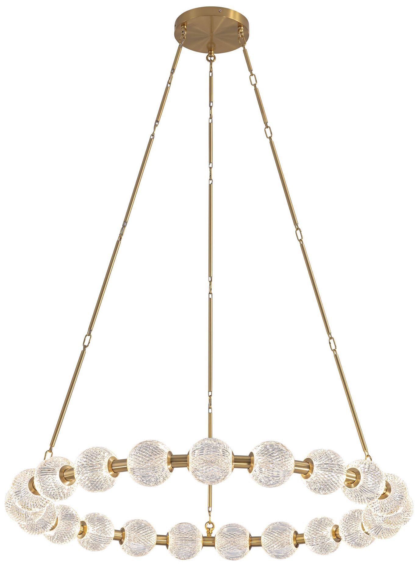 Alora Marni LED 41-in Natural Brass LED Chandelier