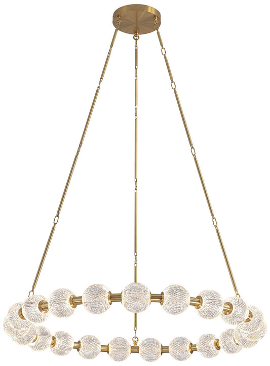 Alora Marni LED 41-in Natural Brass LED Chandelier
