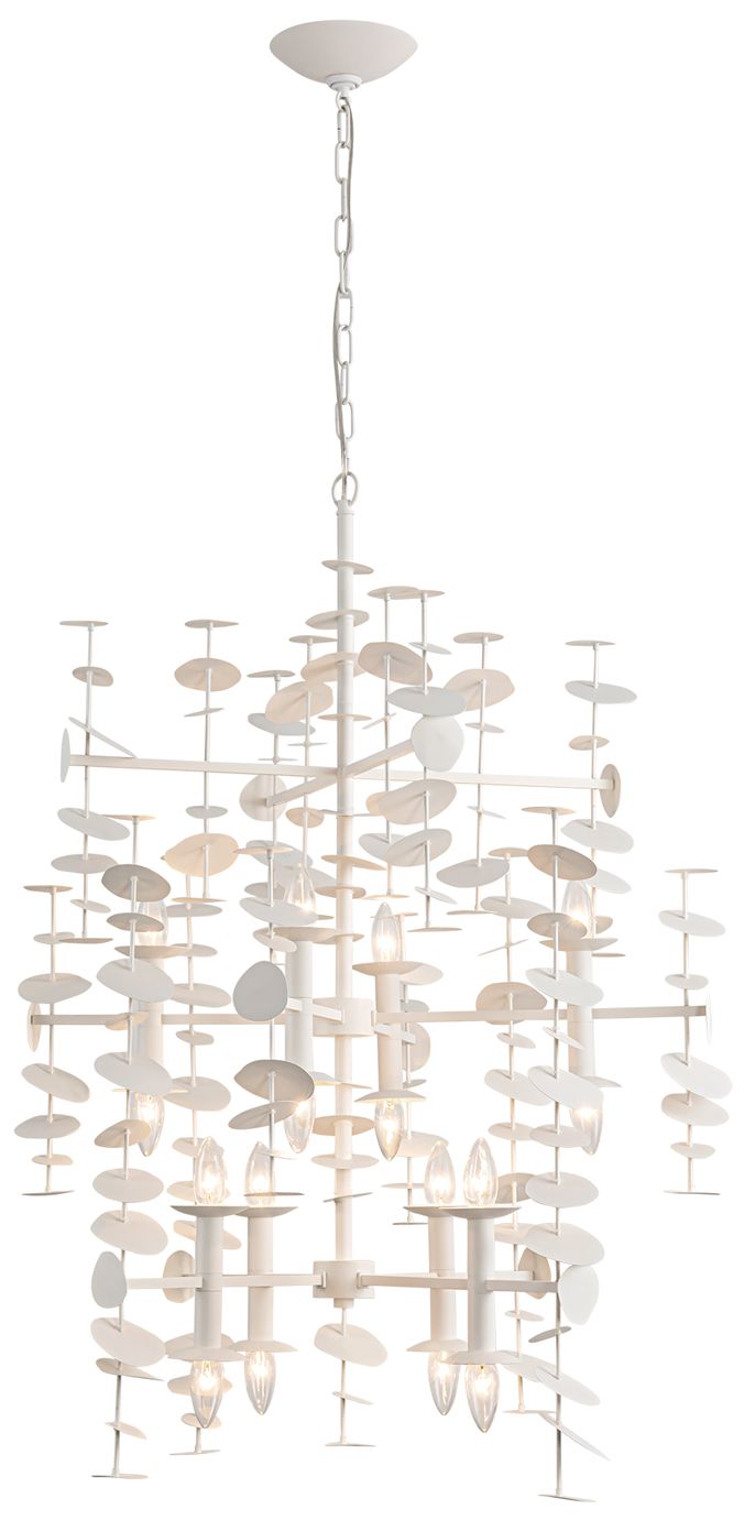 Alora Yukari E12 41-in Matte White Chandelier