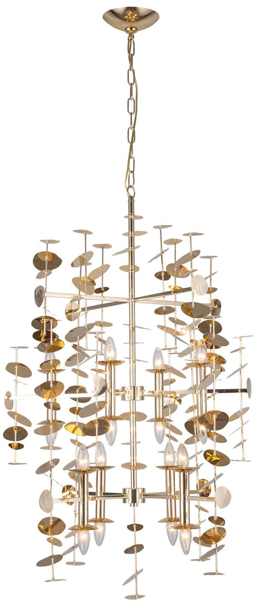 Alora Yukari E12 41-in Polished Brass Chandelier