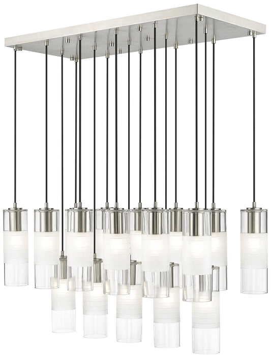 Alton by Z-Lite Brushed Nickel 17 Light Linear Chandelier