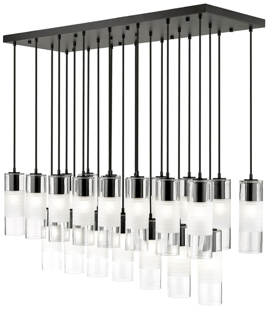 Alton by Z-Lite Matte Black 23 Light Linear Chandelier