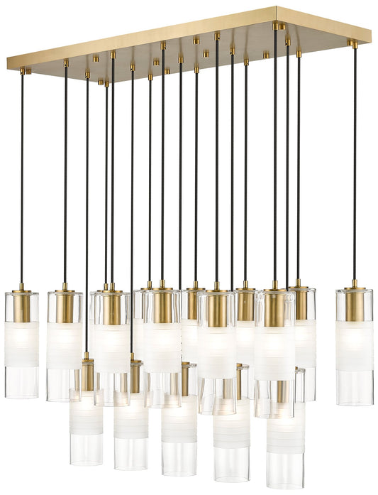 Alton by Z-Lite Modern Gold 17 Light Linear Chandelier