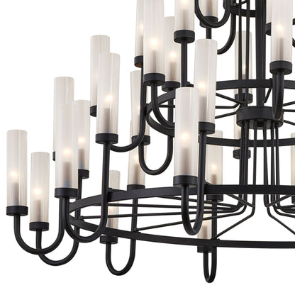 Anchor 60 1/2" Wide Matte Black 48-Light Chandelier