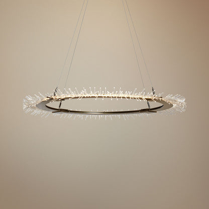 Anemone Circular 37" Wide Gold LED Pendant Light