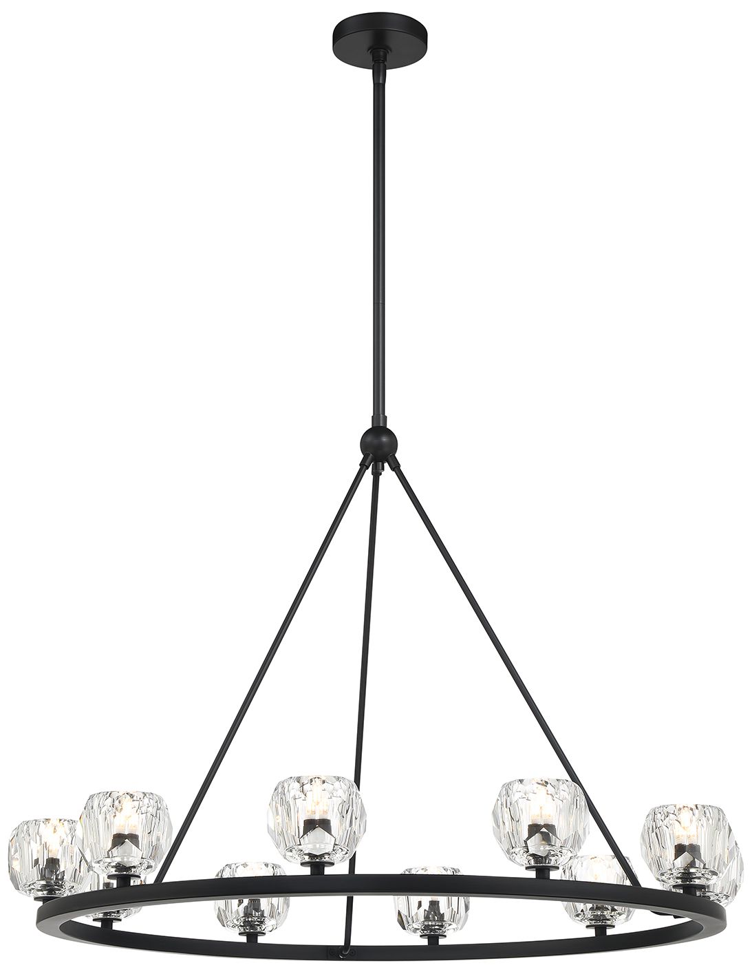 Aragon 10 Light Matte Black Chandelier