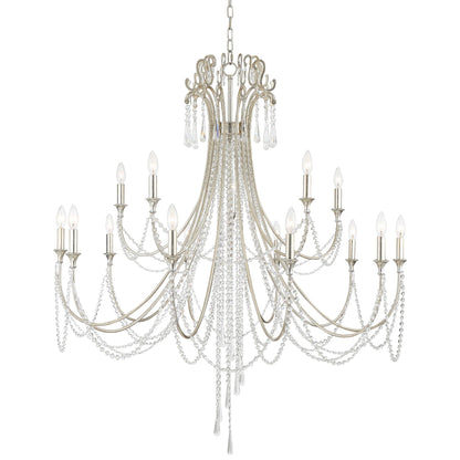 Arcadia 15 Light Antique Silver Chandelier