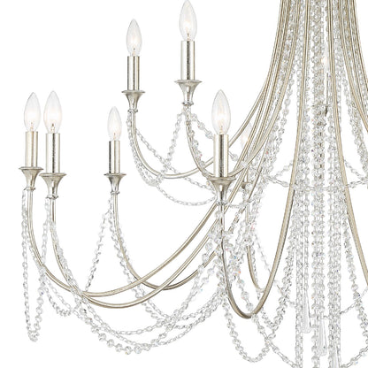 Arcadia 15 Light Antique Silver Chandelier