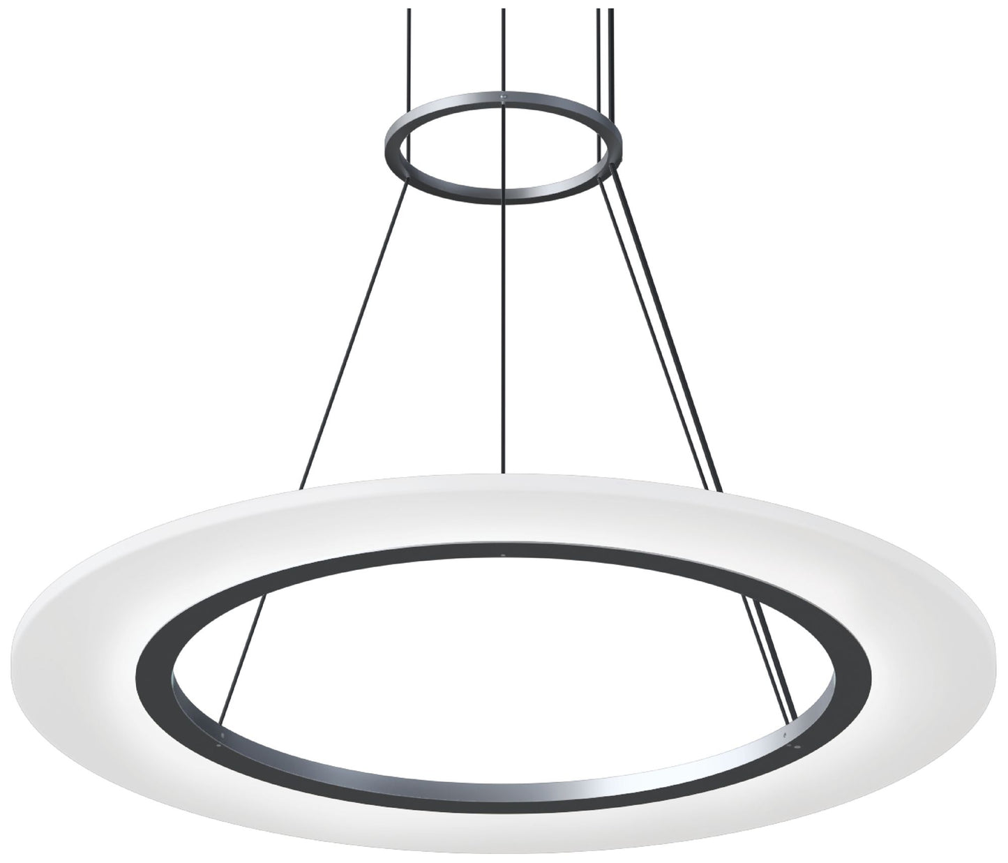 Arctic Rings 24" Single LED Ring Pendant w/ 20' Cord/Cable - Satin