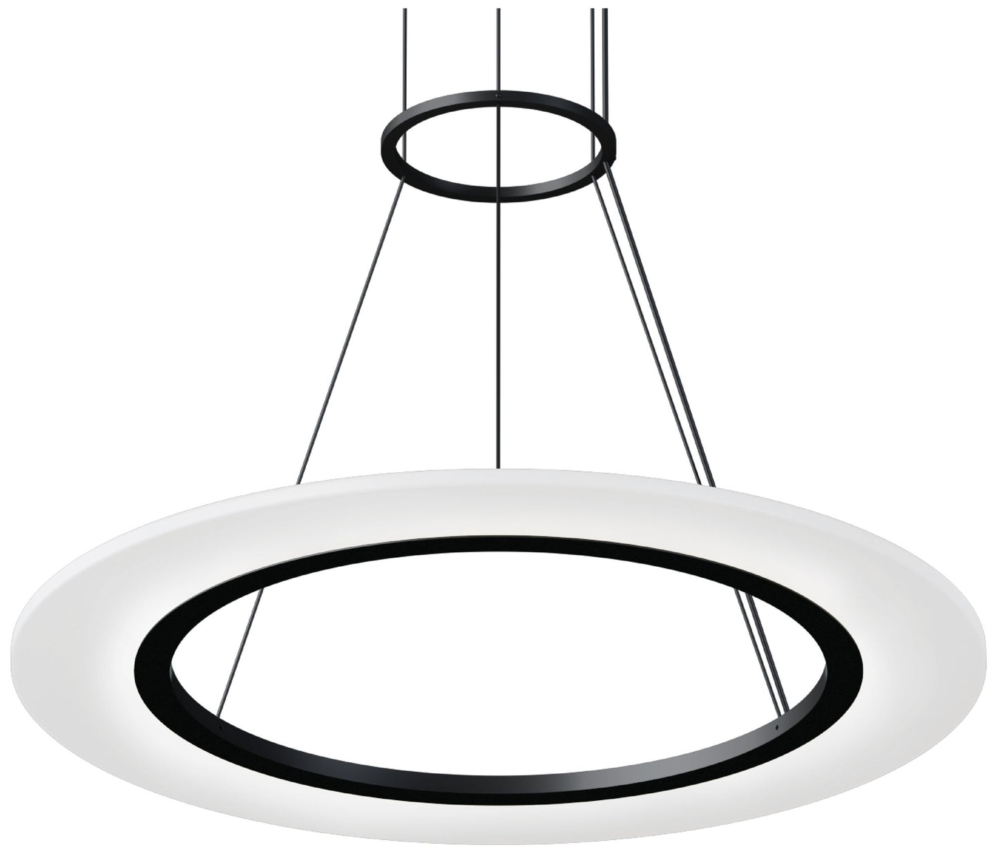 Arctic Rings 24" Single LED Ring Pendant w/ 20' Cord/Cable - Satin