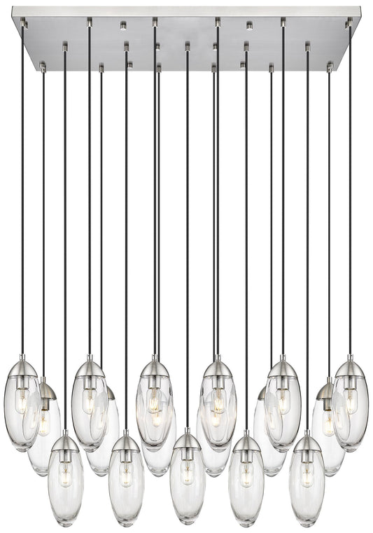 Arden by Z-Lite Brushed Nickel 17 Light Linear Chandelier