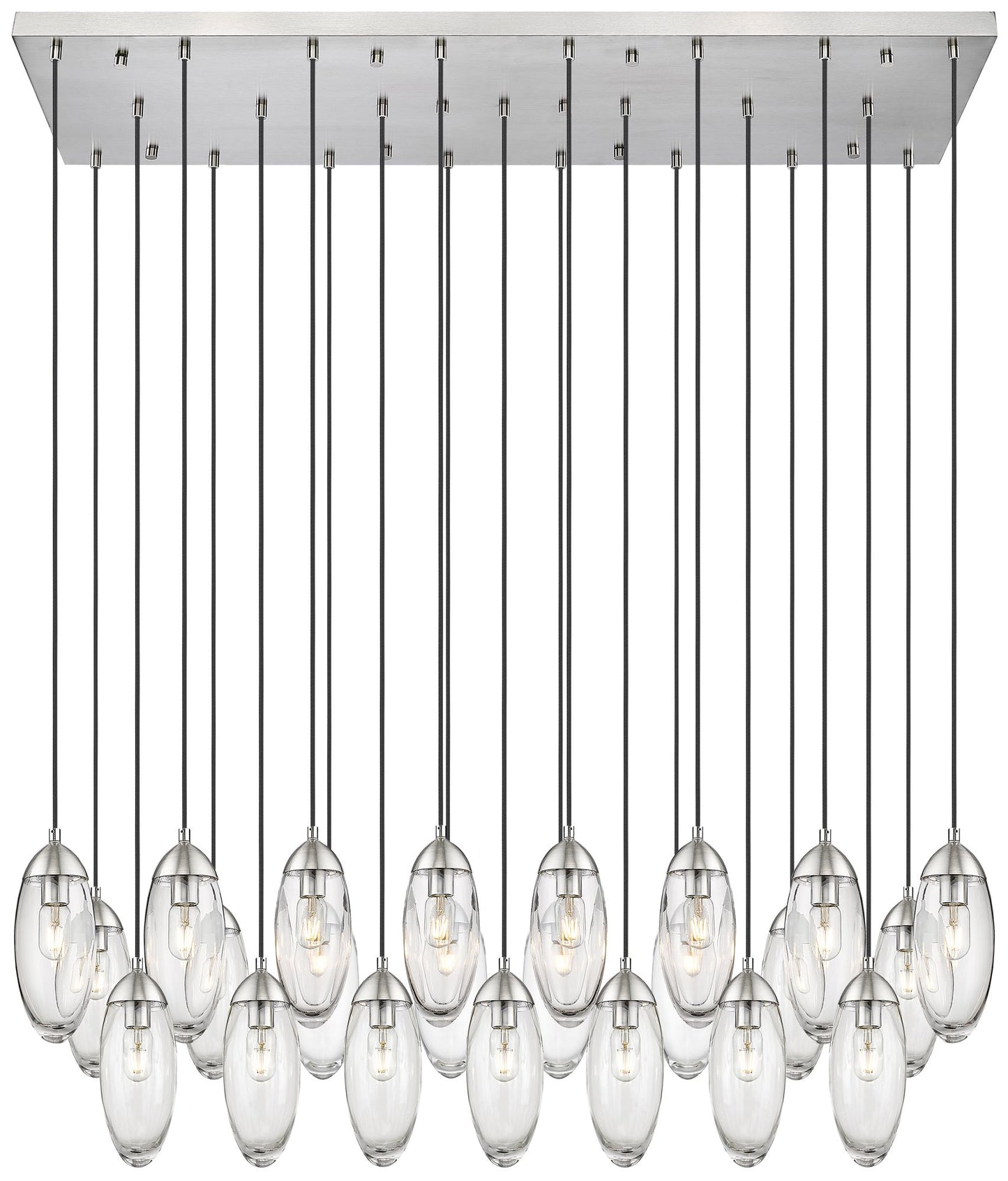 Arden by Z-Lite Brushed Nickel 23 Light Linear Chandelier