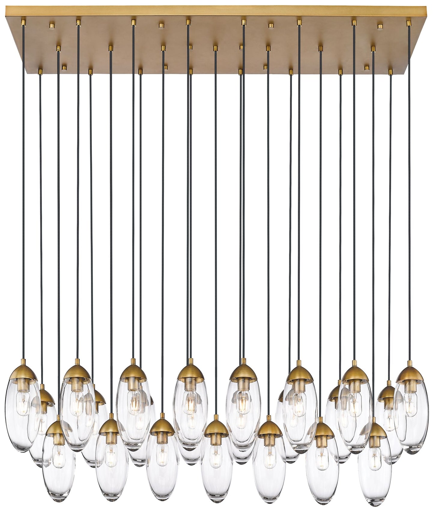 Arden by Z-Lite Rubbed Brass 23 Light Linear Chandelier