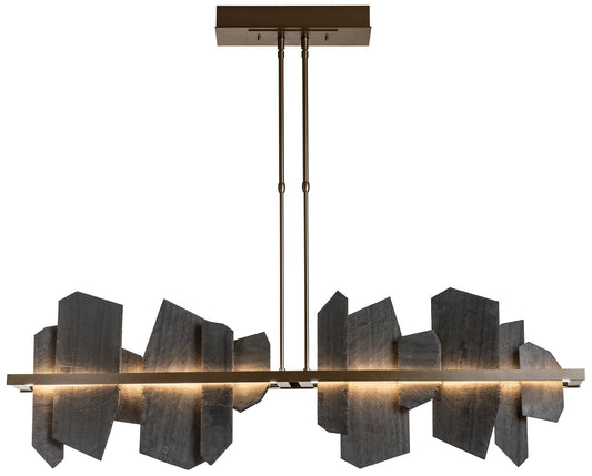 Ardesia 51.9" Wide Bronze LED Linear Pendant