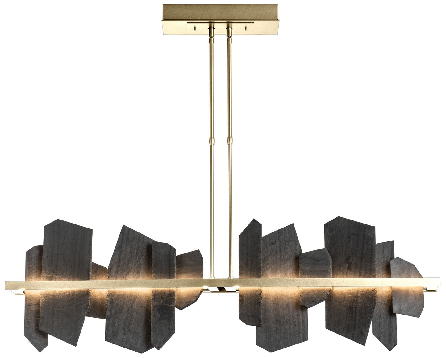 Ardesia 51.9" Wide Modern Brass LED Linear Pendant