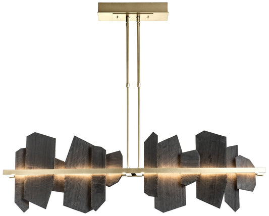 Ardesia 51.9" Wide Modern Brass LED Linear Pendant