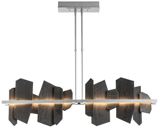 Ardesia 51.9" Wide Vintage Platinum LED Linear Pendant