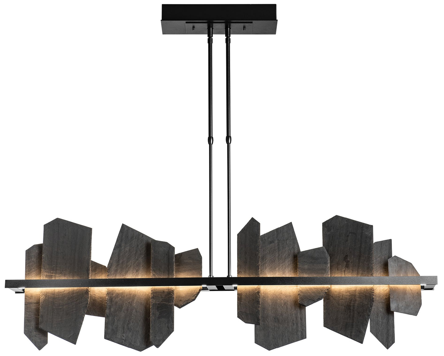 Ardesia Linear 51.9" Wide Black and Slate LED Modern Linear Pendant