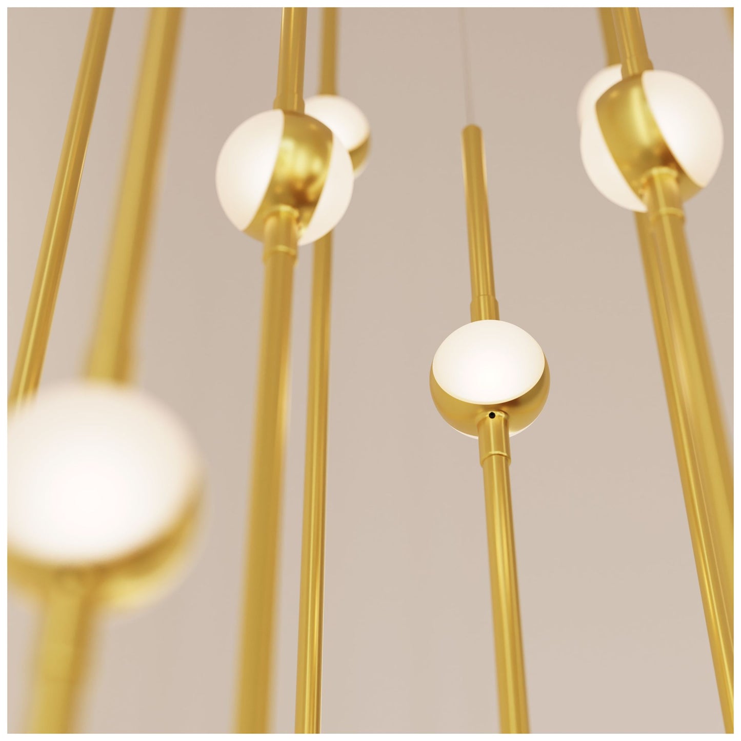 Aries 11.5"W Round Brass 2700K Short White Shade LED Pendant