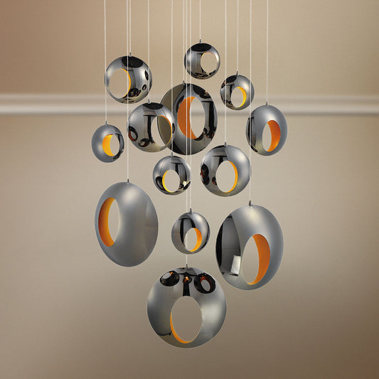 Arlington 39 1/2"W Blackened Chrome LED Multi Light Pendant