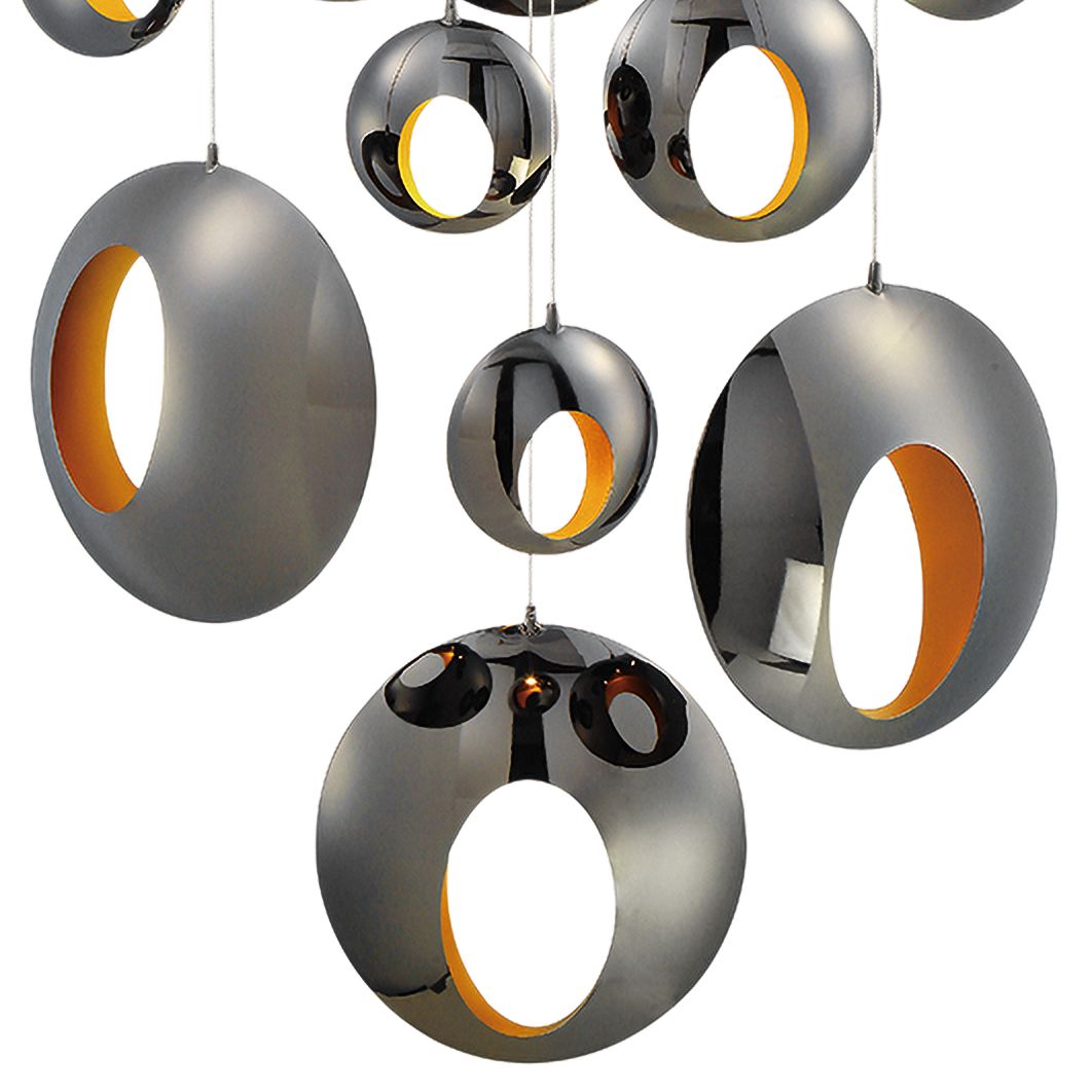 Arlington 39 1/2"W Blackened Chrome LED Multi Light Pendant