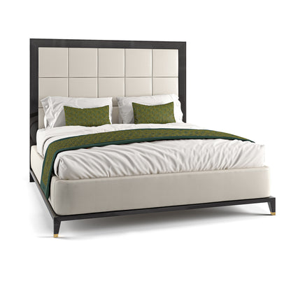 Art Deco Style Bed With Tall Headboard