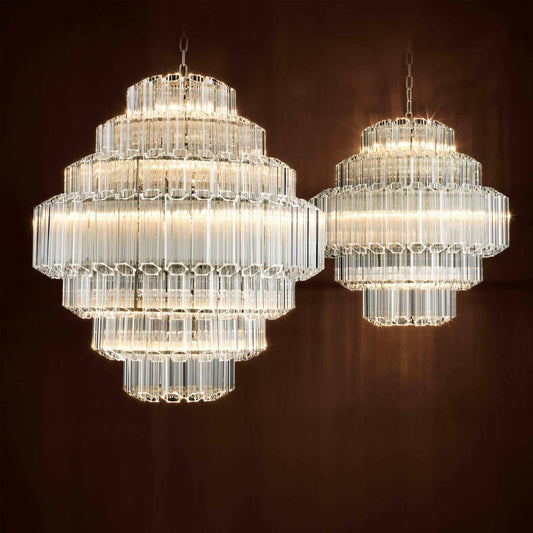 Art Deco Style Glass Chandelier