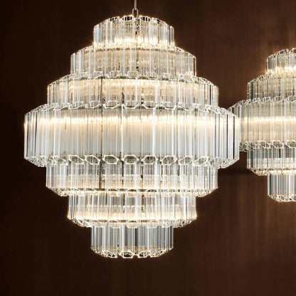 Art Deco Style Glass Chandelier