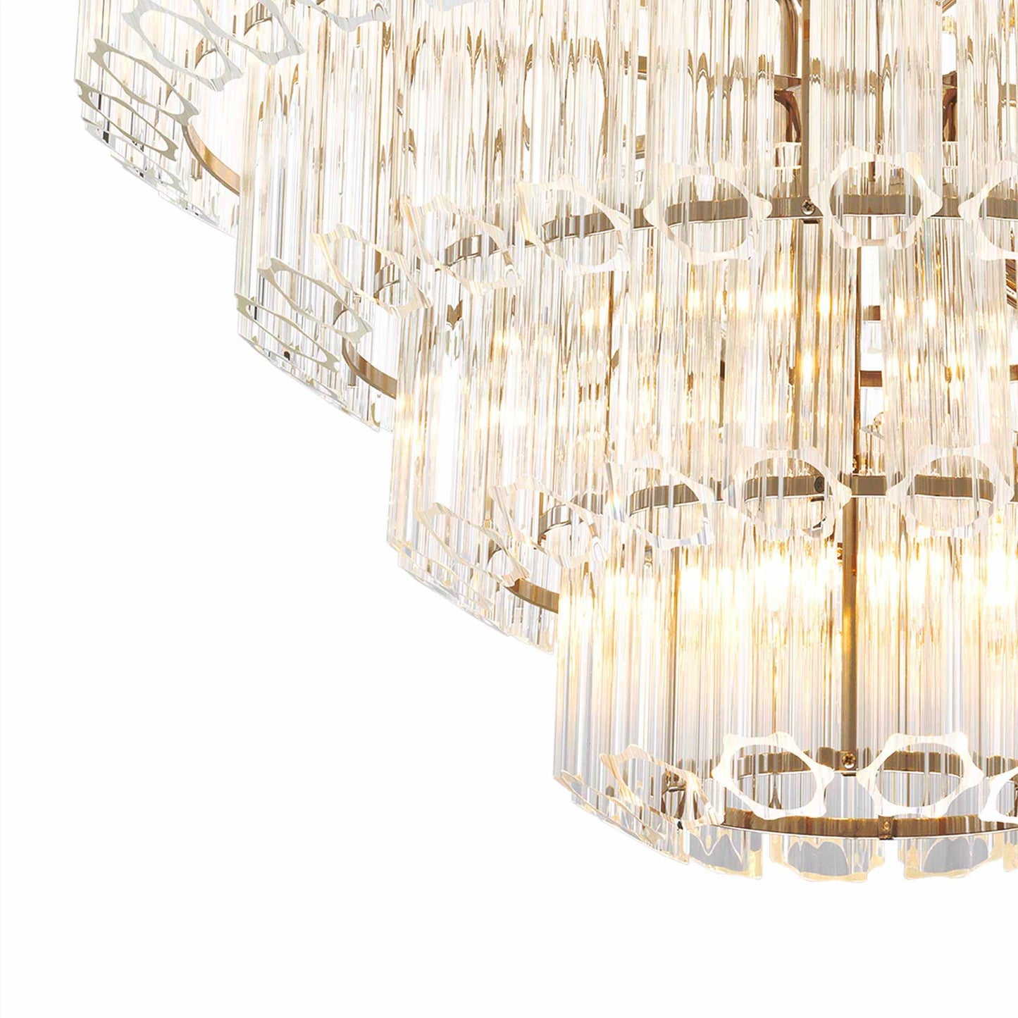 Art Deco Style Glass Chandelier