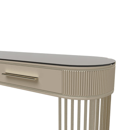 Art Deco Style Ribbed Console Table