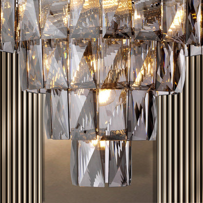 Art Deco Style Smoked Glass Chandelier