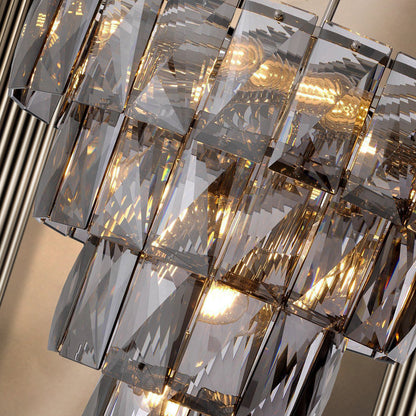 Art Deco Style Smoked Glass Chandelier