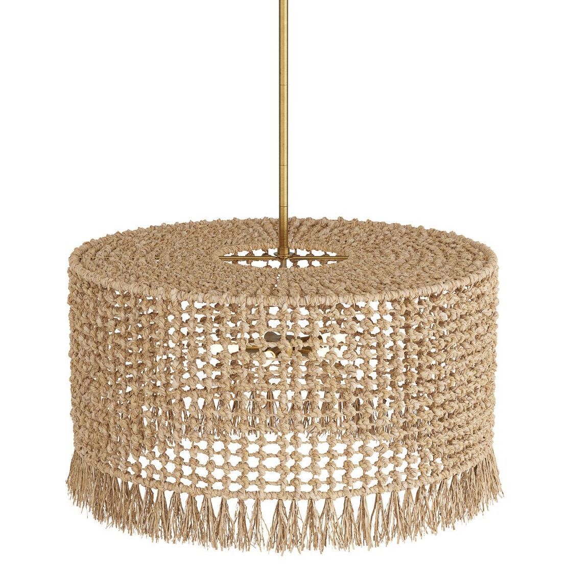 Arteriors Amari Chandelier Natural Antique Brass