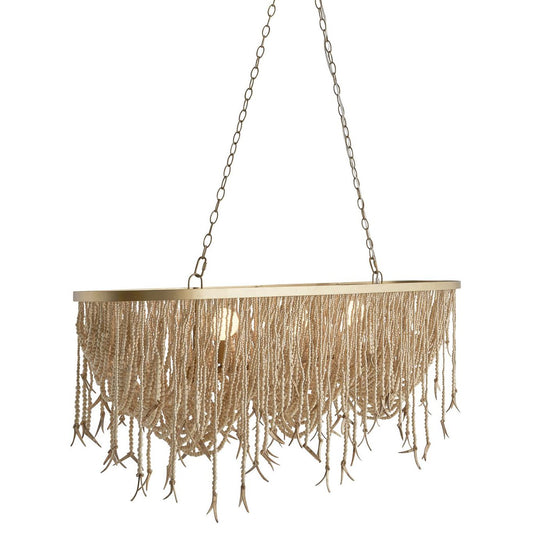 Arteriors Baja Linear Chandelier Natural Antique Brass