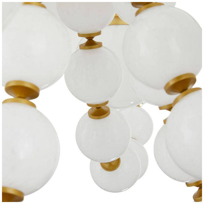 Arteriors  Genesis Chandelier 42" Opal Antique Brass