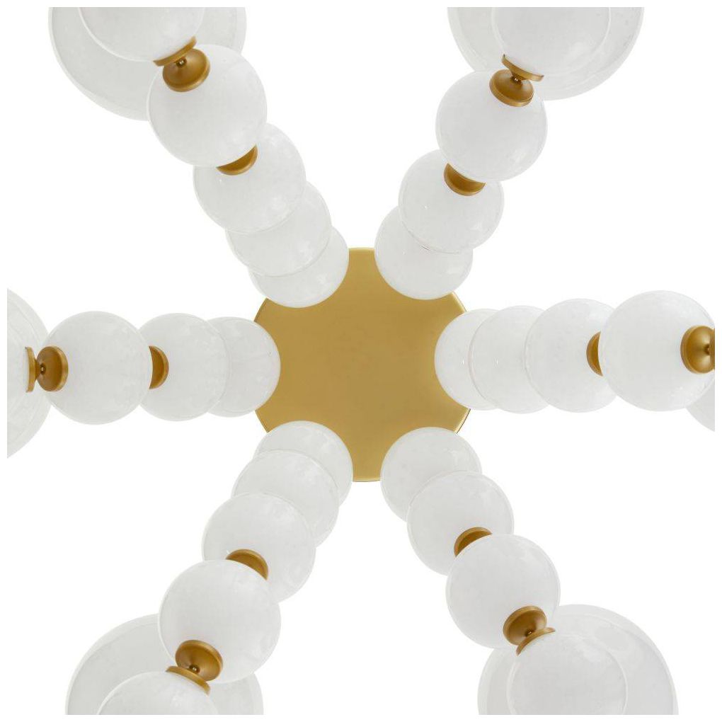 Arteriors  Genesis Chandelier 42" Opal Antique Brass