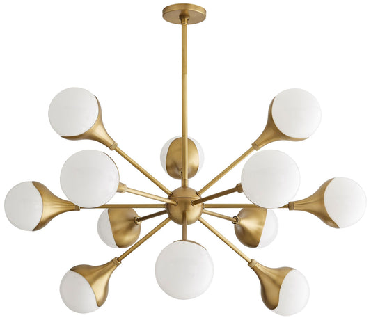 Arteriors Home Augustus 40" Brass Sputnik Sunburst Chandelier