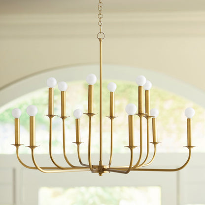 Arteriors Home Breck 36" Wide Antique Brass Chandelier