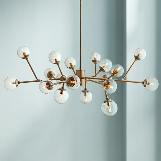 Arteriors Home Dallas 58" Wide Vintage Brass Chandelier
