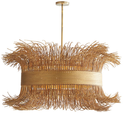 Arteriors Home Filamento 42" Wide Natural Rattan Chandelier