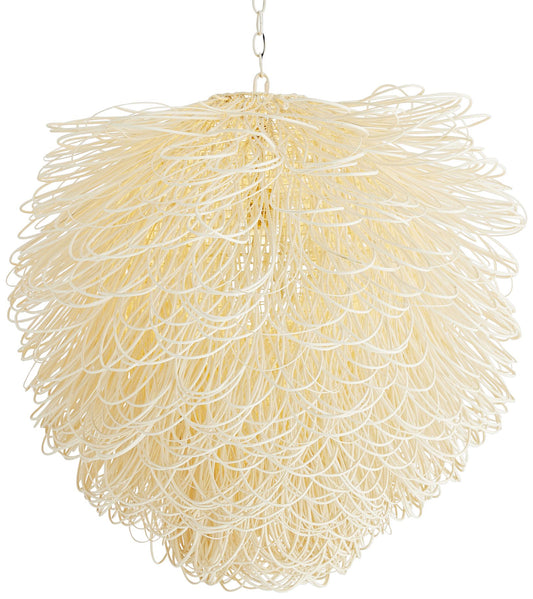 Arteriors Home Finley 32" Wide White Rattan Chandelier